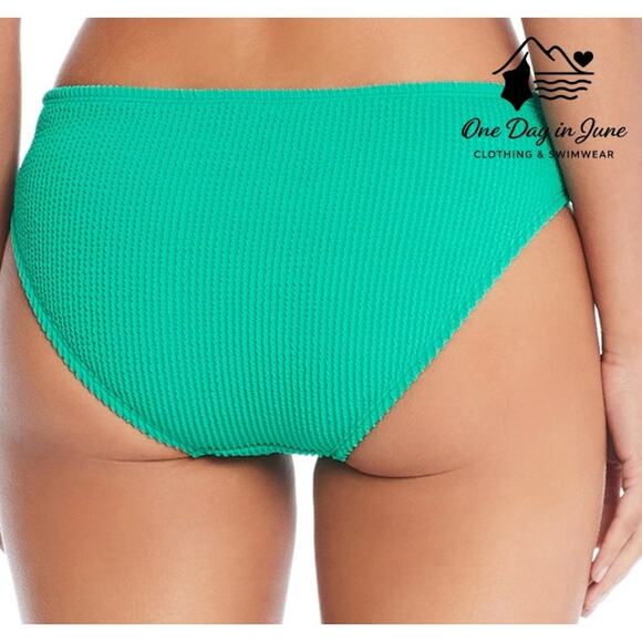 Bleu Rod Beattie Textured High Waist Bikini Bottom Size 10 - Picture 2 of 7